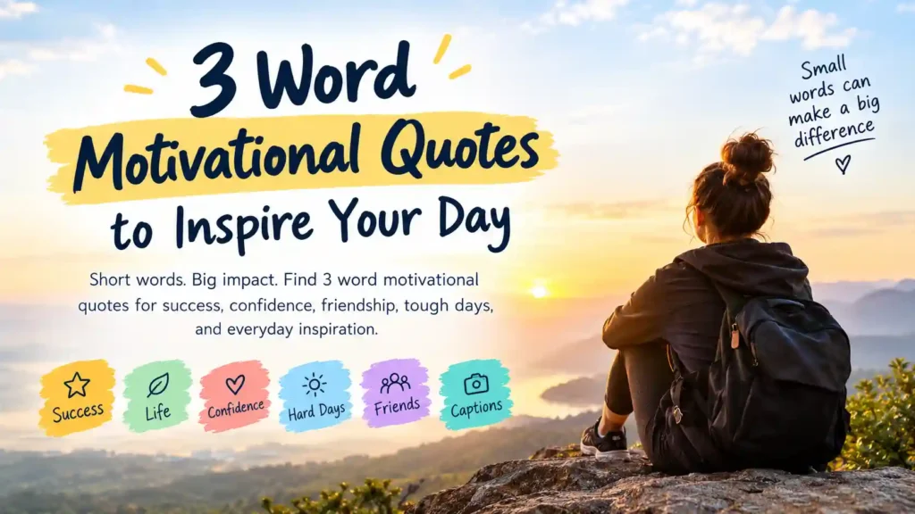 3 word motivational quotes
