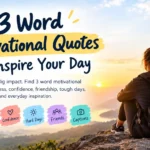 3 word motivational quotes