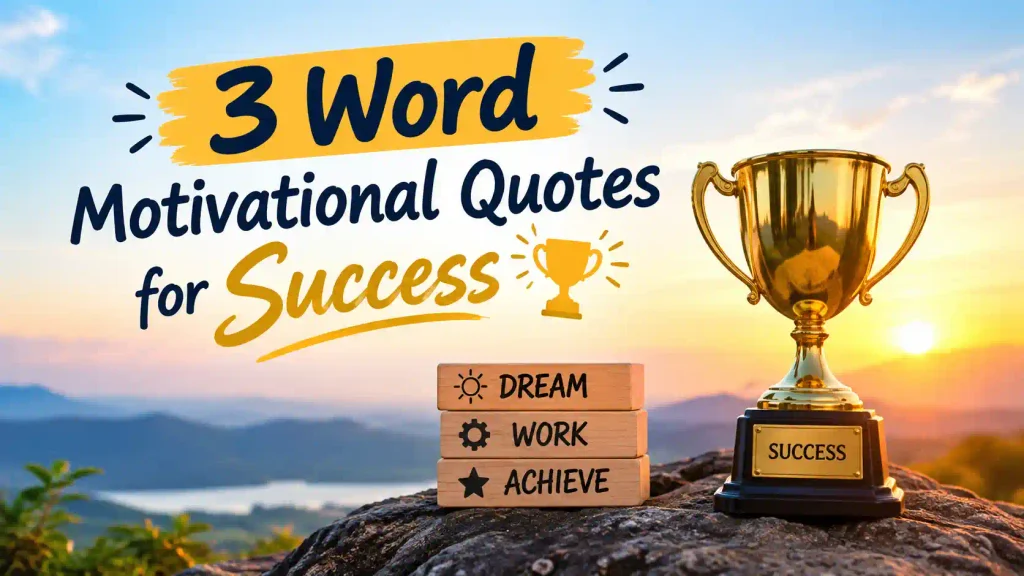 3 Word Motivational Quotes for Success