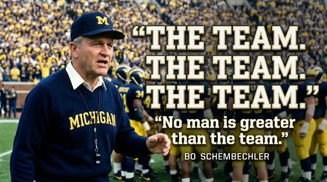 Bo Schembechler Quotes About Teamwork