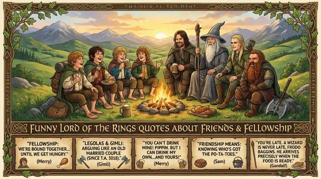 Funny Lord of the Rings Quotes About Friends and Fellowship
