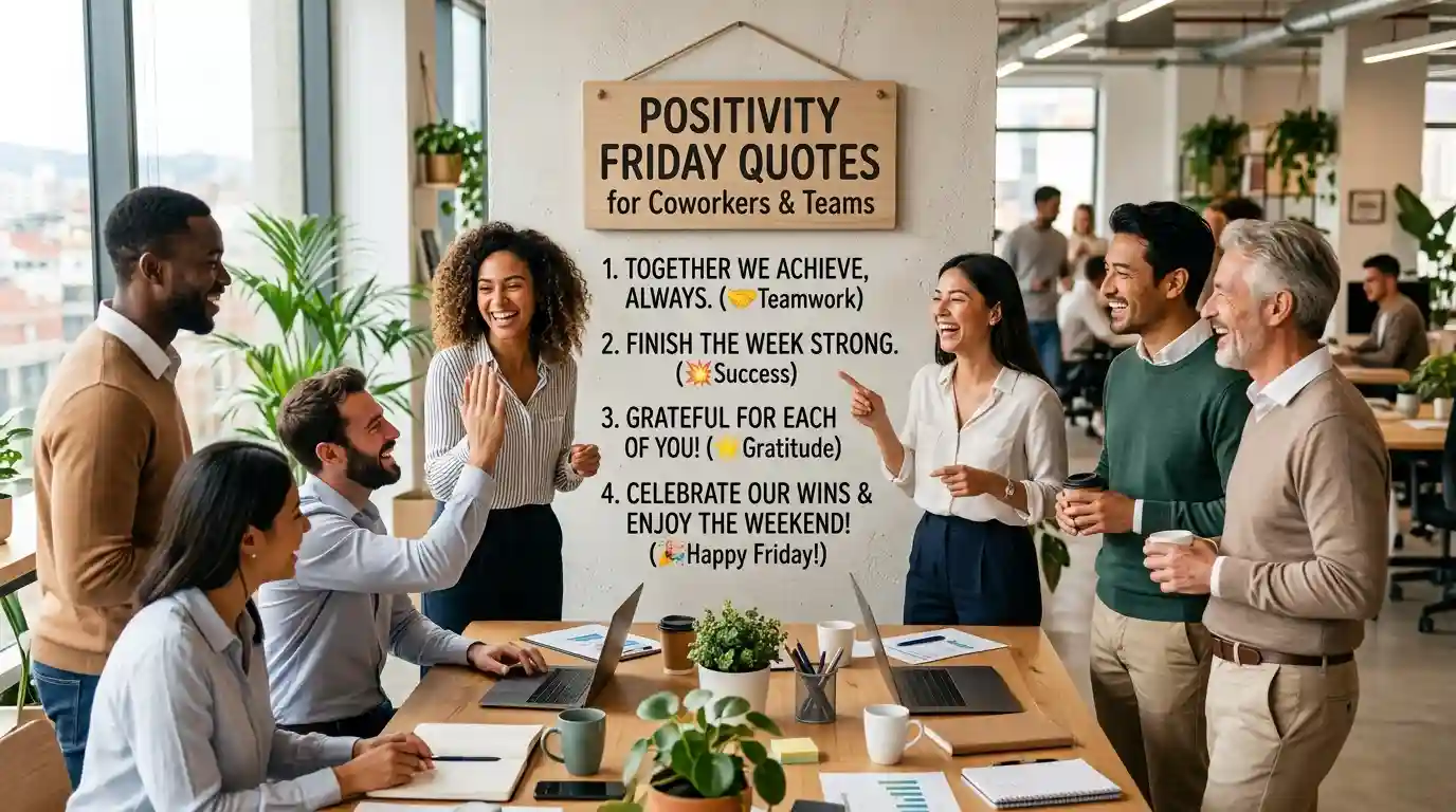 Positive Friday Quotes for Coworkers and Teams