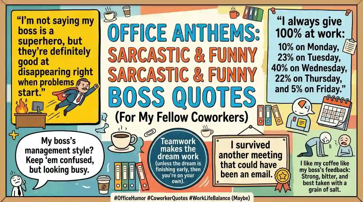 Sarcastic Funny Boss Quotes for Coworkers and Captions