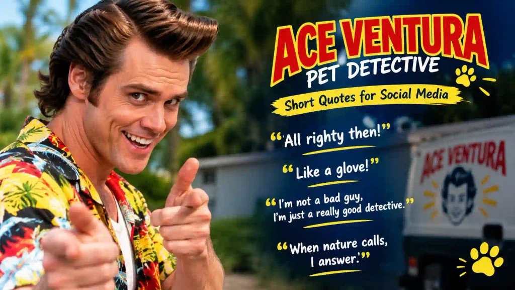 Short Ace Ventura Pet Detective Quotes for Social Media