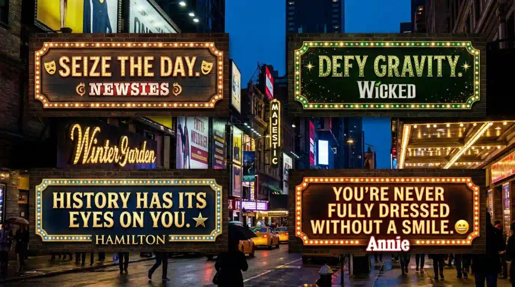Short Broadway Quotes for Captions