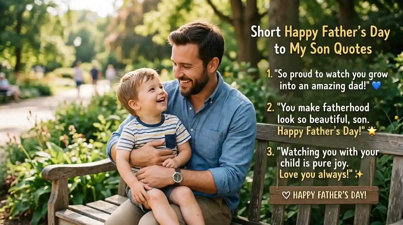 Short Happy Father’s Day to My Son Quotes
