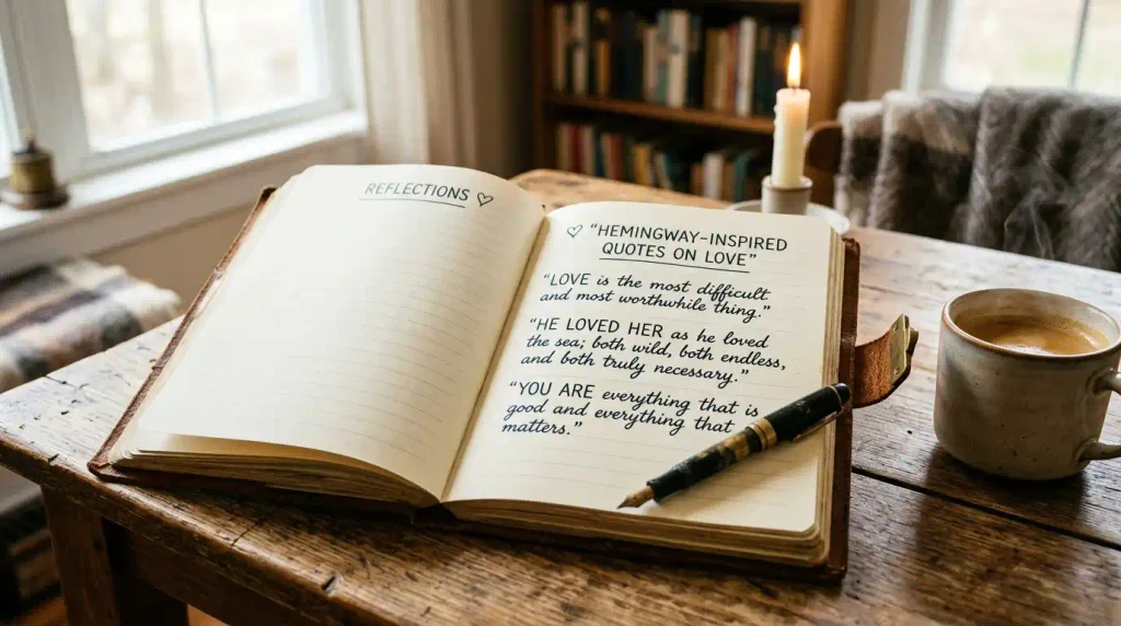 Simple Hemingway-Inspired Quotes on Love
