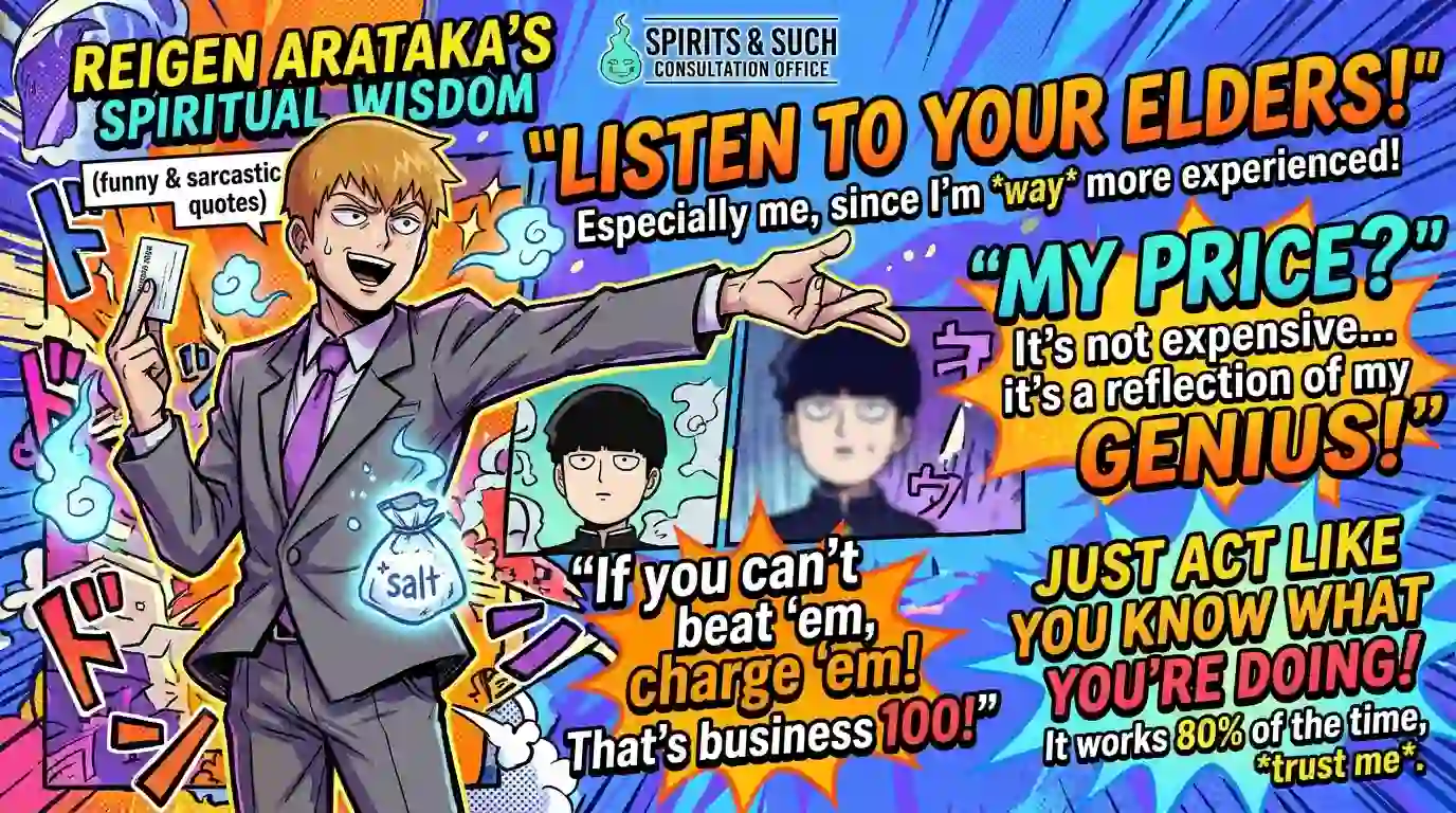 Funny and Sarcastic Reigen Arataka Quotes