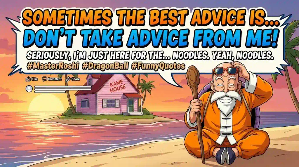 Funny Master Roshi Quotes for Captions and Status
