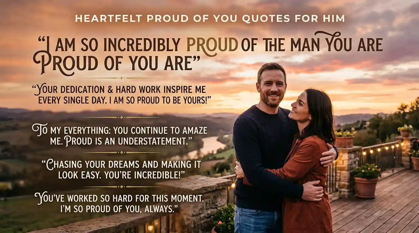 Heartfelt Proud of You Quotes for Him