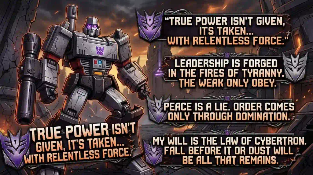 Megatron Quotes About Power and Leadership