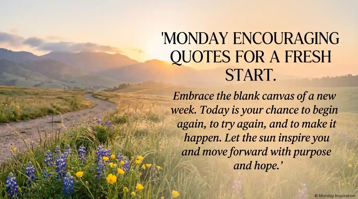 Monday Encouraging Quotes for a Fresh Start