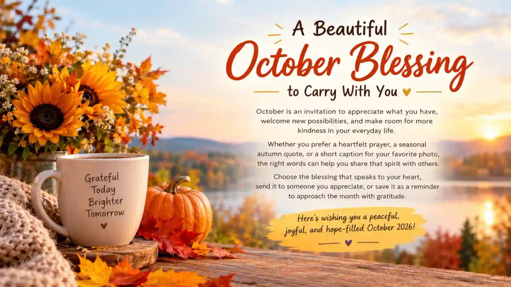 Positive October blessings quotes