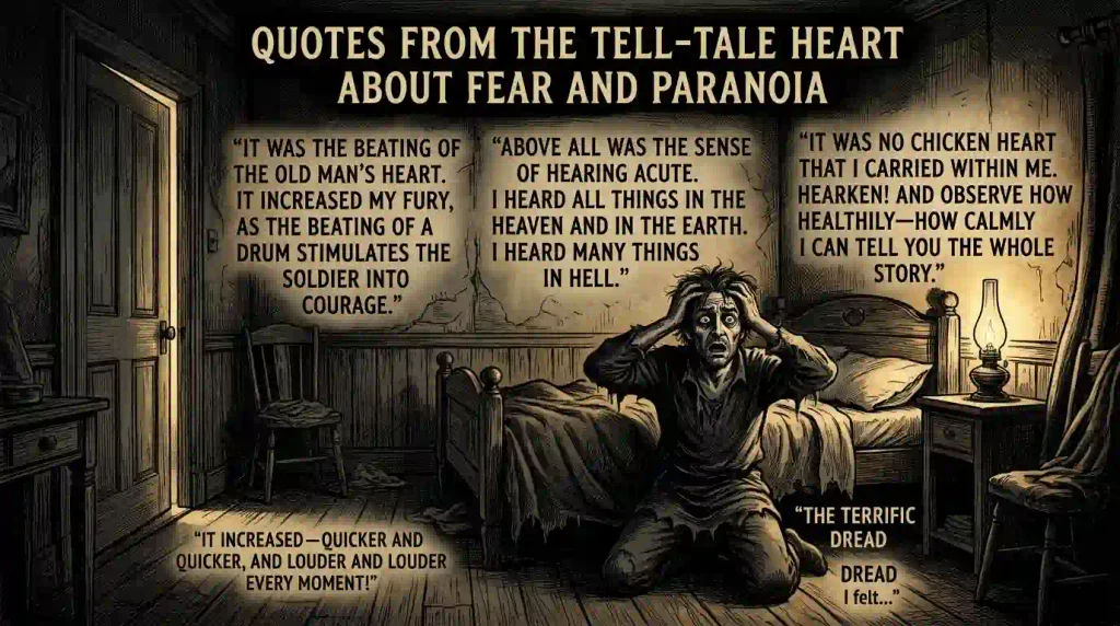 Quotes from Tell Tale Heart About Fear and Paranoia