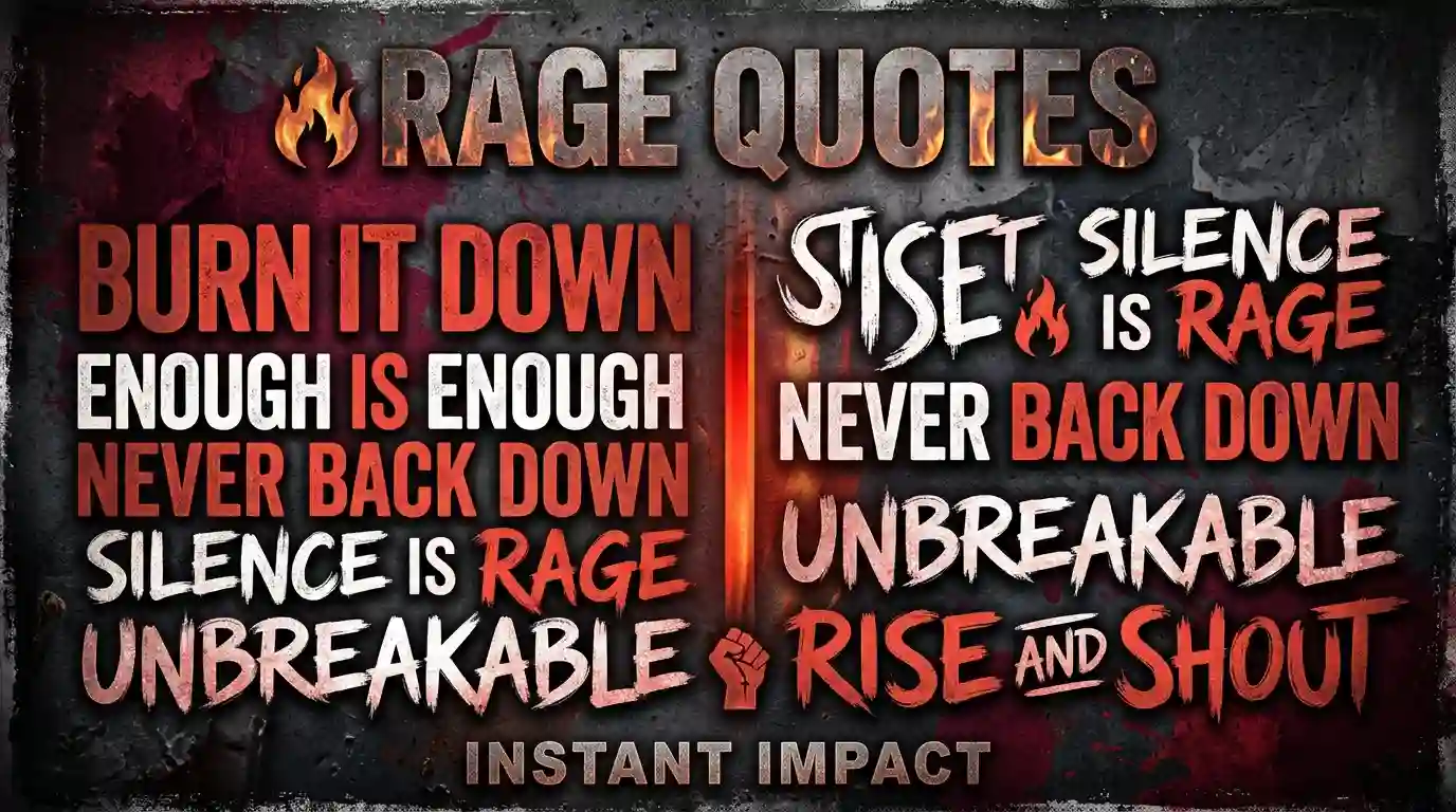 Short Rage Quotes for Instant Impact