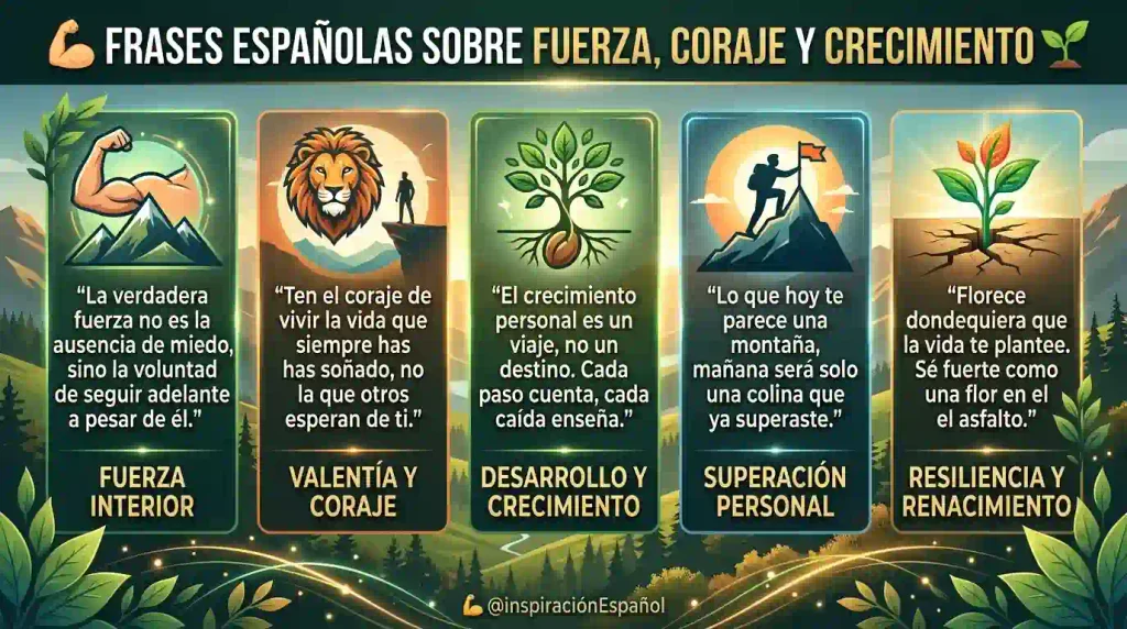 Spanish Quotes About Strength, Courage, and Growth